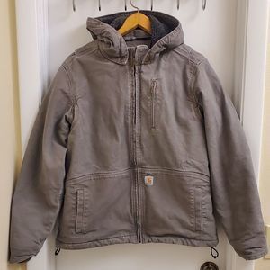 😍carhartt full swing sherpa lined canvas jacket size women's XS